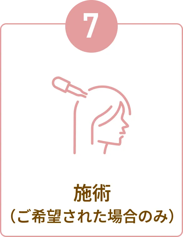 ⑦施術(ご希望された場合のみ)